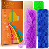 3 Pieces Exfoliating Washcloth Shower Towel African Net Sponge Japanese Wash Cloth Face Exfoliating Sponge Loofah Exfoliating Body Scrubber for Body Exfoliation