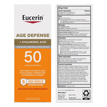 Eucerin_Sun_Age_Defense_SPF_50_Face_Sunscreen_Lotion_with_Hyaluronic_Acid,_Hypoallergenic,_Non-Comedogenic_Sunscreen_SPF_50_Free_of_Fragrance,_Oxybenzone_and_Octinoxate,_2.5_Fl_Oz_Bottle