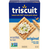 Triscuit Original Whole Grain Wheat Crackers, Vegan Crackers, Healthy Snacks, Lunch Snacks, 8.5 oz