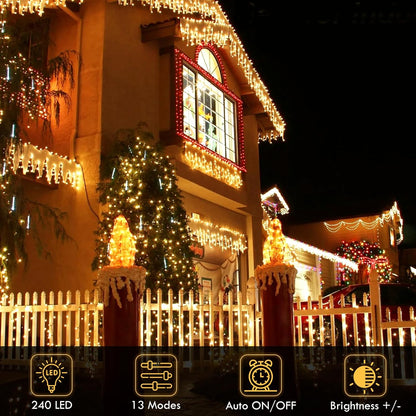 240LED_88Ft_Connectable_String_Lights_Indoor_Outdoor_Clear_Wire_|_Warm_White_Christmas_Lights_|_Twinkle_Fairy_Light_Plug_in_with_Timer_for_Bedroom_Classroom_Wedding_Tree_Patio_Decor