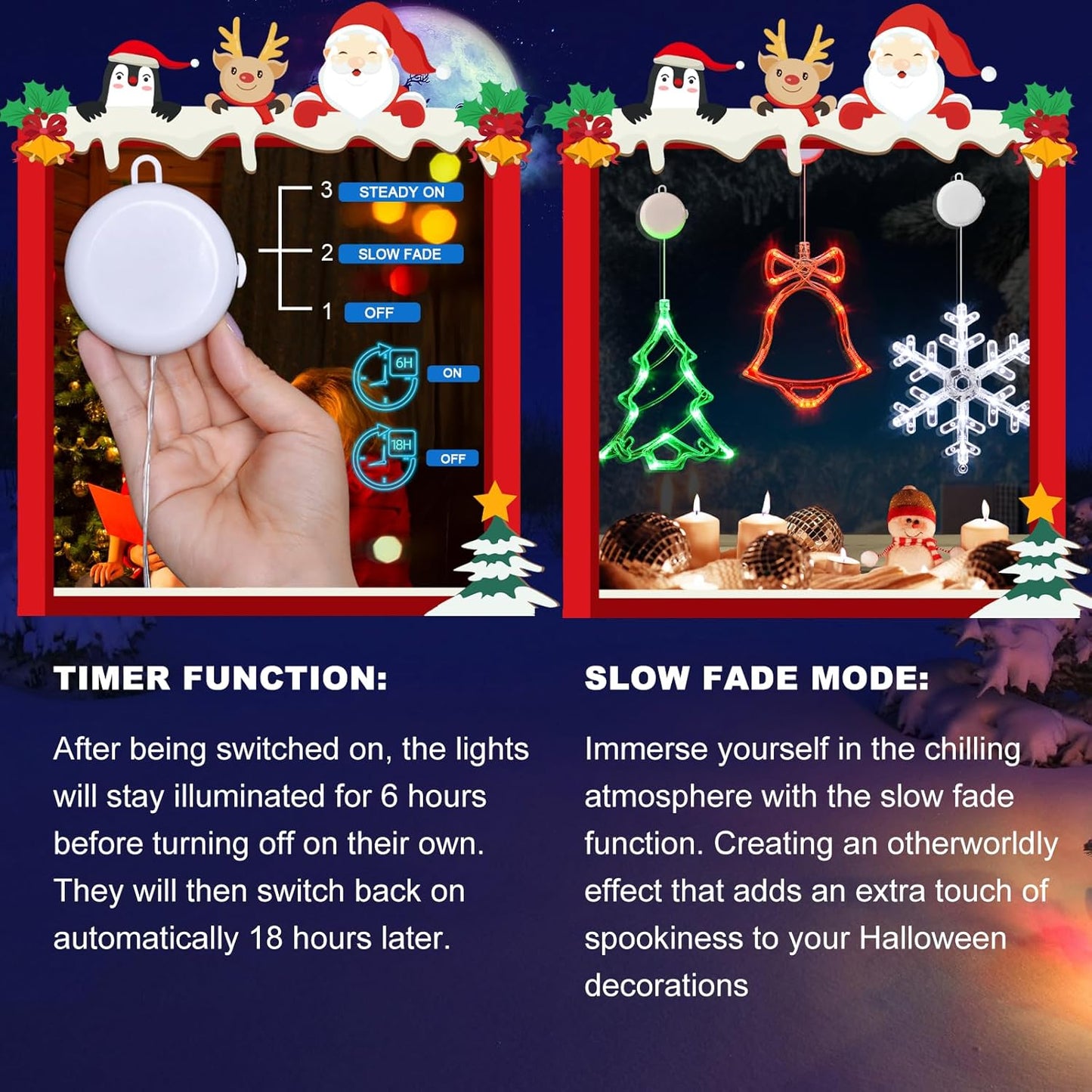 LOLStar_Christmas_Window_Decorations,3_Pack_Jingling_Bell,Christmas_Tree,Snowflake_Christmas_Window_Lights_with_Suction_Cup,_Timer_Function_&_Slow_Fade_Mode_Battery_Operated_Indoor_Lights