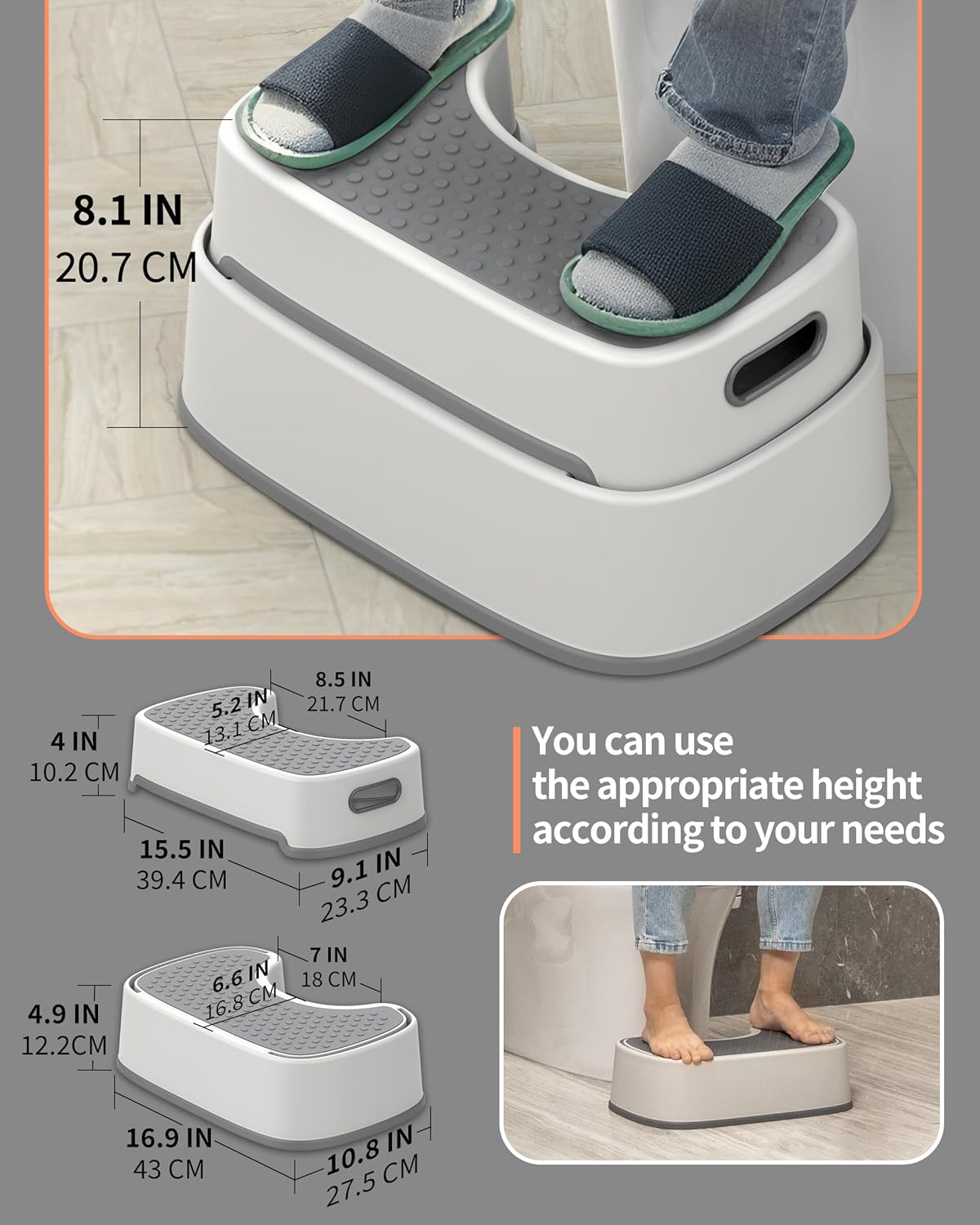 MR.SIGA_Toilet_Stool_Squat_Adult,_Bathroom_Stool_Heavy_Duty,_Anti_Slip_Toilet_Step_for_Bathroom,_Toddler_Step_Stool_for_Kids,_Off-White_&_Dark_Gray