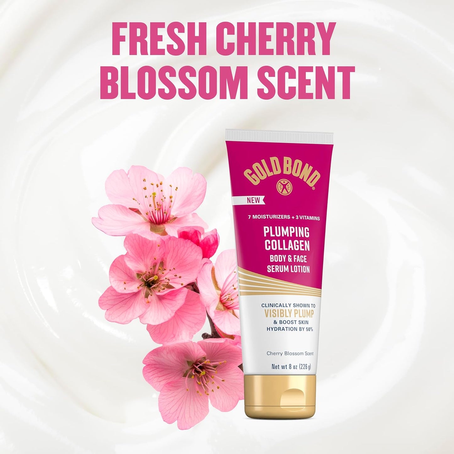 Gold_Bond_Plumping_Collagen_Body_&_Face_Serum_Lotion,_Lightweight_Hydrating_Moisturizer_with_Collagen_Peptide_Complex,_Jojoba_and_Grapeseed_Oils_to_Visibly_Plump_Skin,_Cherry_Blossom_Scent,_8_oz