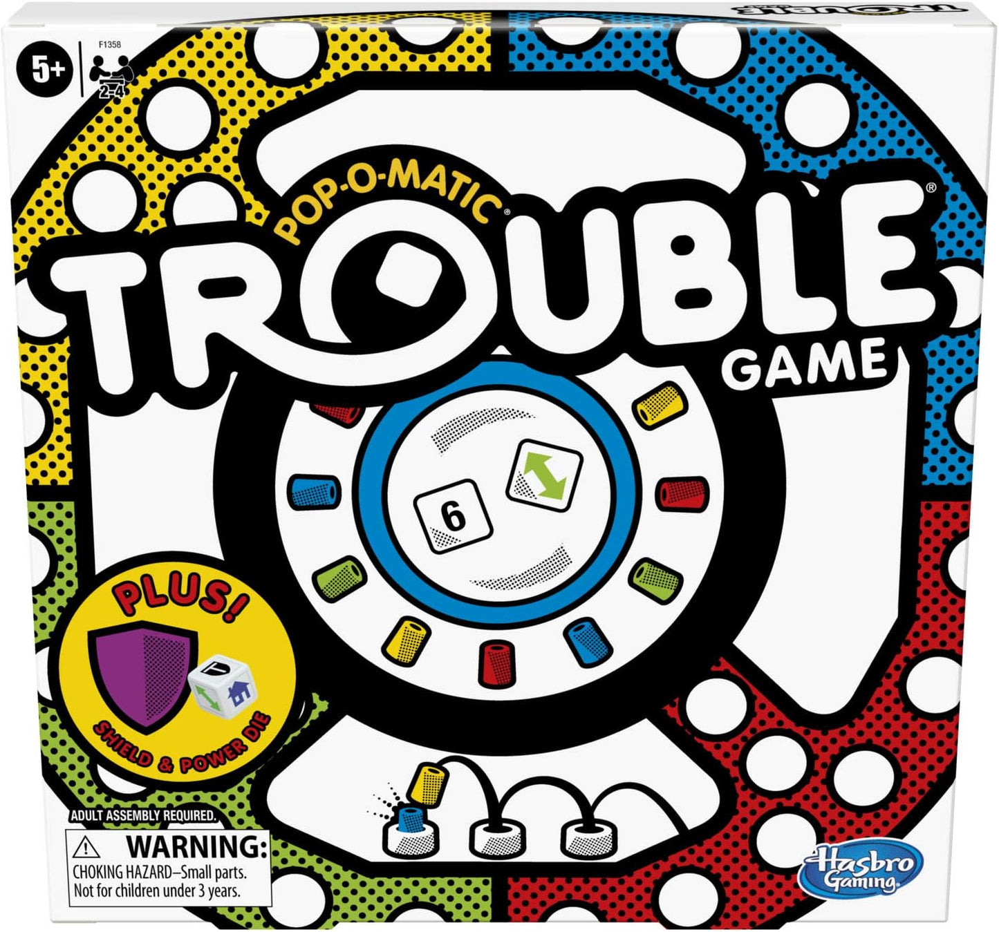 Hasbro_Gaming_Trouble_Board_Game,_Includes_Bonus_Power_Die_and_Shield,_Family_Game_for_2-4_Players,_Ages_5_and_Up_(Amazon_Exclusive)