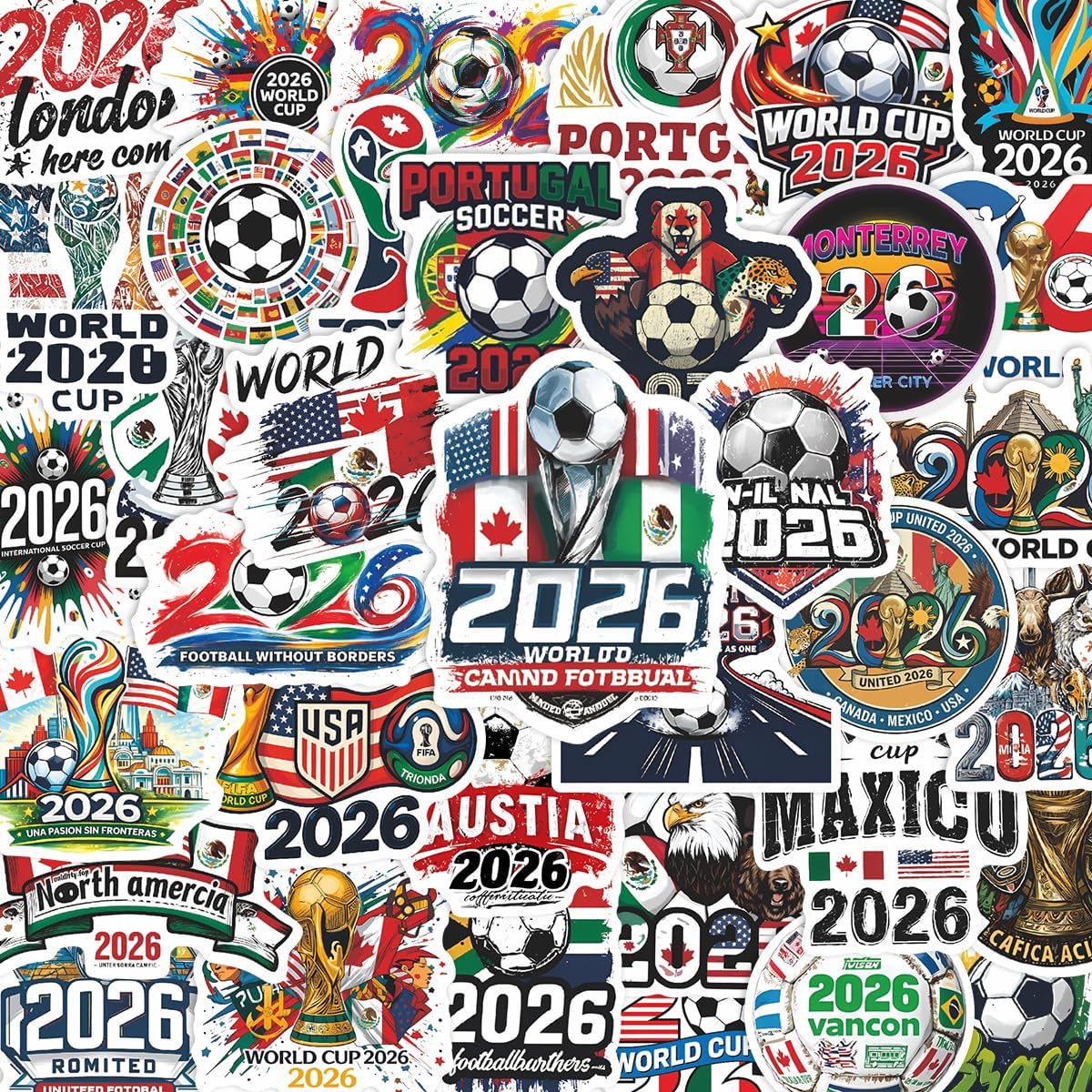 World_Cup_Football_Soccer_Stickers_Soccer_Water_Bottle_Stickers,Soccer_Party_Sport_Stickers_Vinyl_Waterproof_Laptop_Sticker,Graffiti_Decals_Gifts_for_Helmets_Scrapbook_Kids_Teens_Adults_50Pcs