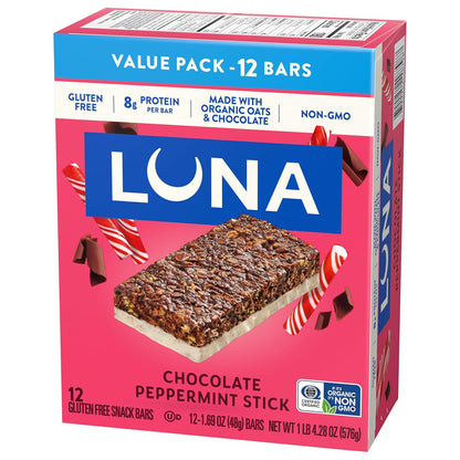 LUNA_Bar_-_Chocolate_Peppermint_Stick_Flavor_-_Gluten_Free_Snack_Bars_-_Non-GMO_-_Protein_Bars_-_Made_with_Organic_Oats_-_Value_Pack_(12_Pack)