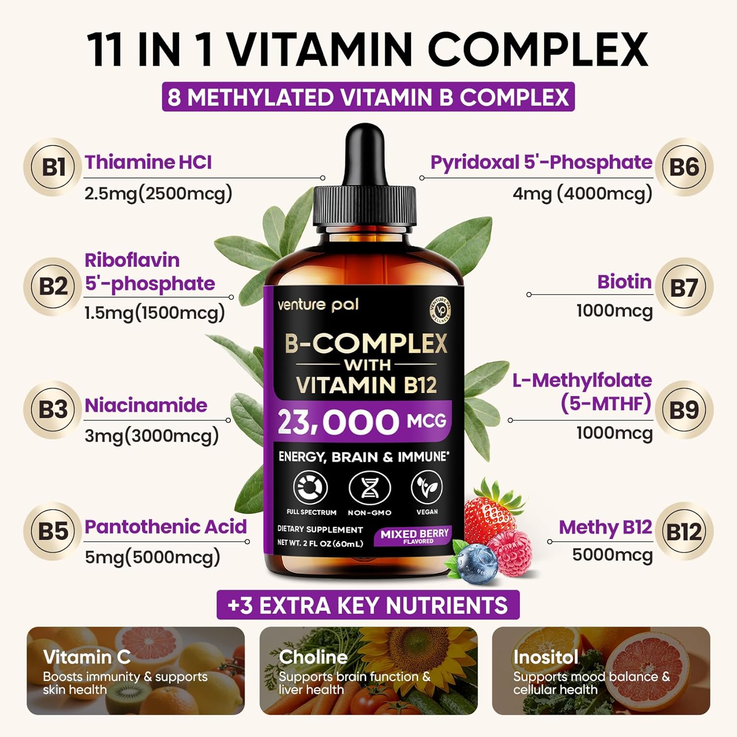 Venture_Pal_Vitamin_B_Complex_Liquid_Drops,_B12_Methylcobalamin_|_B9_Folic_|_B1,B2,B3,B5,B6,B16_-_Vitamin_C,_Choline,_Inositol,_Immune_&_Energy_Metabolism,_Brain_&_Heart_Support