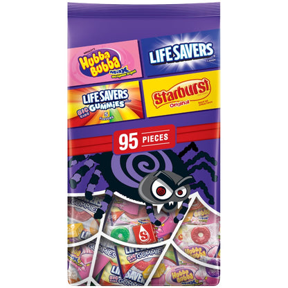 SKITTLES Original, SKITTLE Wild Berry & STARBURST Original and STARBURST FaveRed Fruity Halloween Chewy Candy Fun Size