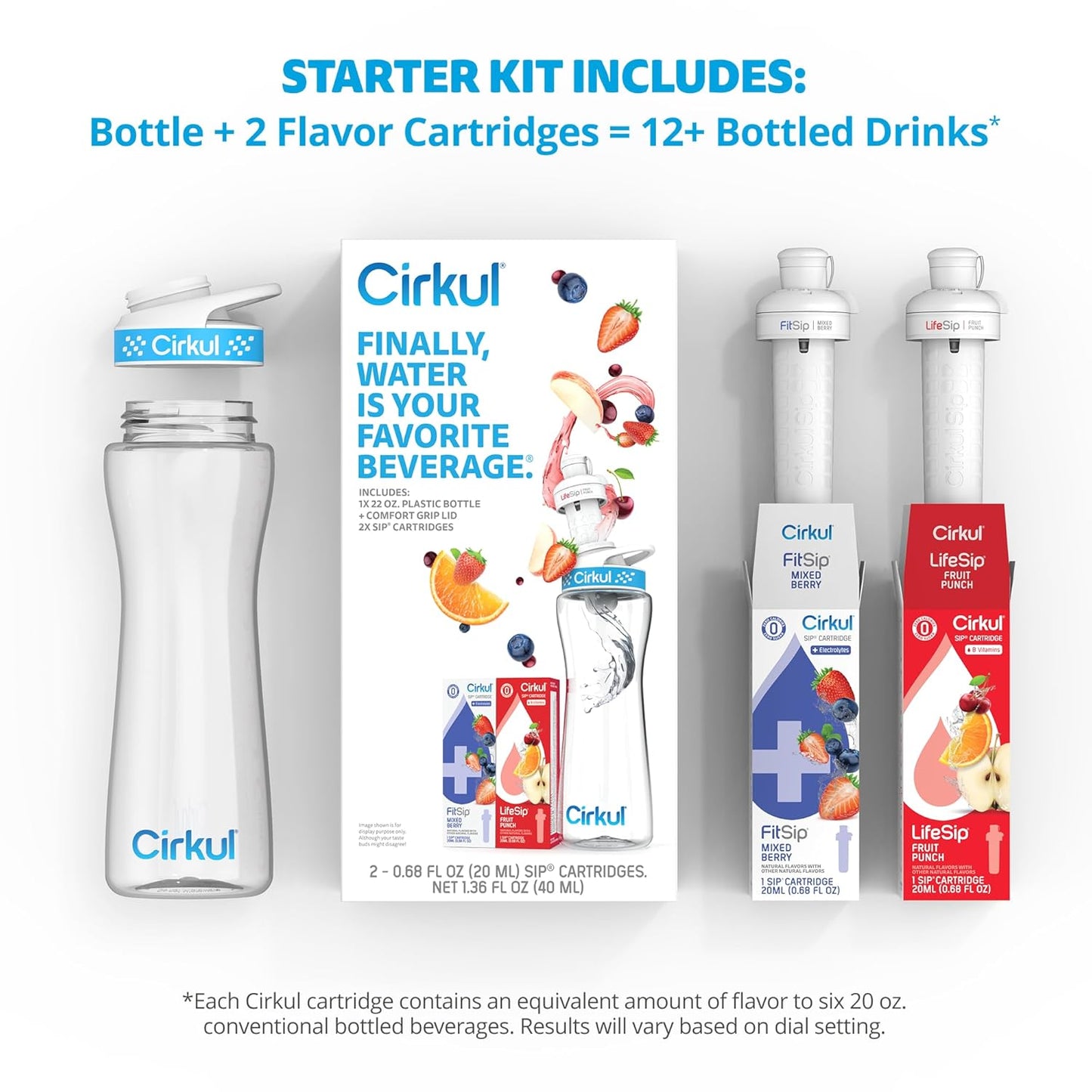 Cirkul_22oz._BPA-Free_Plastic_Water_Bottle_Starter_Kit_with_Blue_Lid,_2_Flavor_Cartridges_(1_LifeSip_Fruit_Punch,_1_FitSip_Mixed_Berry)_No_Sugar,_Zero_Calorie_Drink_Mix