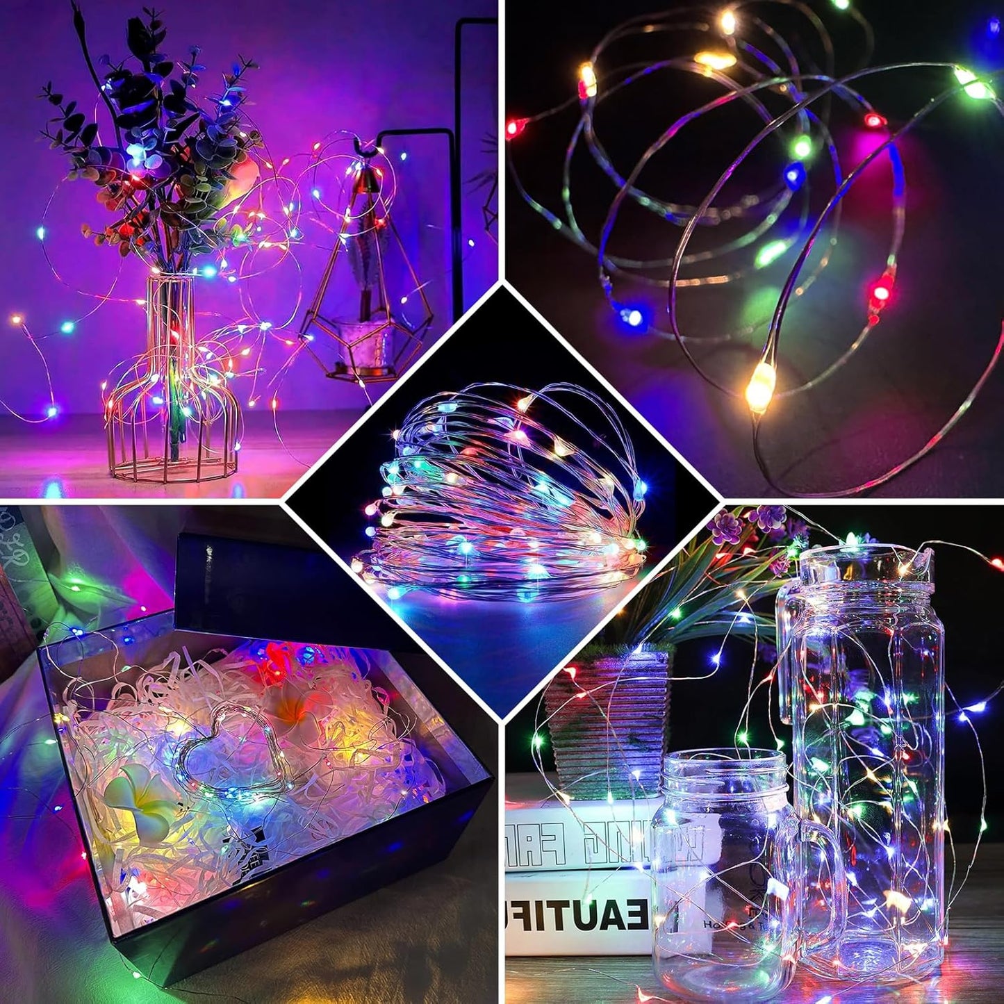 8_Pack_Fairy_Lights_7Ft_20_LED_Twinkle_String_Lights_3_Modes_Battery_Operated_Waterproof_Firefly_Starry_for_Mason_Jar_Party_Wedding_Christmas_Valentines_Day_Table_Centerpieces,Multicolor