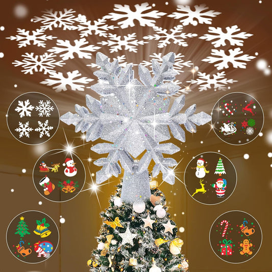 Christmas_Tree_Toppers_Lighted_with_6_Projection_Modes,_Christmas_Snowflake_Tree_Topper_with_Built-in_LED_Rotating_Lights,_Silver_3D_Glitter_Projection_for_Xmas_Party_Holiday_Decorations