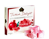 Cerez Pazari Turkish Delight with Pomegranate Flavour 200 gr Gourmet  Gift Box Confectionery Vegan Candy Dessert Glucose Free Lokum Approx.18 Pcs
