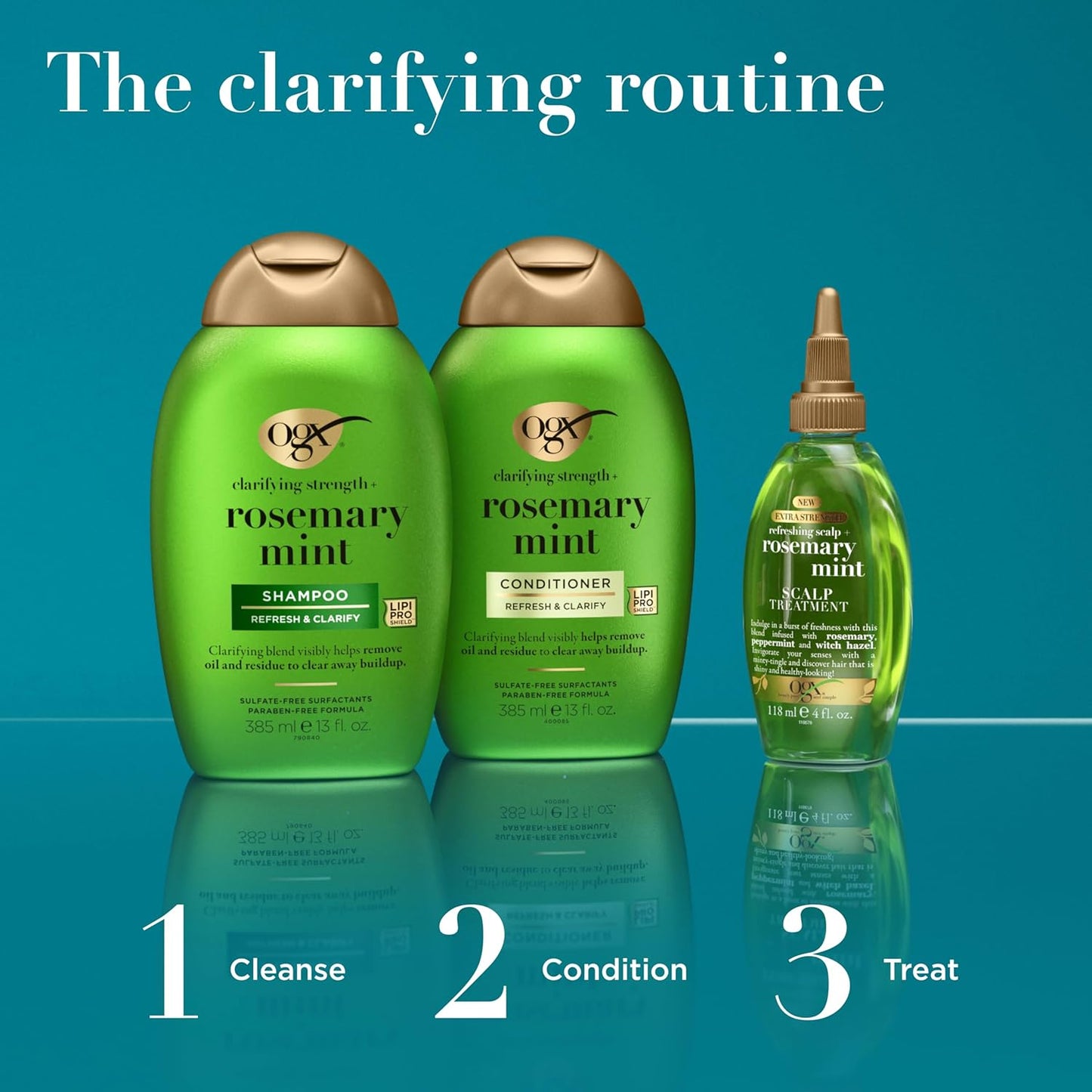 OGX_Clarifying_Strength_+_Rosemary_Mint_Conditioner,_Clarifying_Conditioner_for_Oily_Hair_Visibly_Helps_Remove_Oil_&_Residue_to_Clear_Away_Buildup,_Sulfate-Free_Surfactants,_13_fl._oz