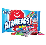 Airheads Candy Mini Bars, Assorted Flavors, Individually Wrapped Bars, Non Melting, Party, 12oz Bag