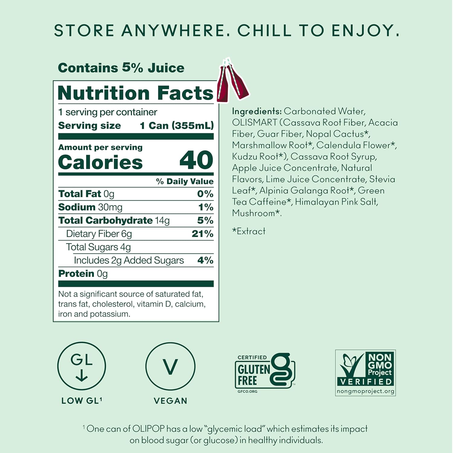 OLIPOP_Prebiotic_Soda_Pop,_Vintage_Cola,_Pantry_Pack_Packed_with_Prebiotics,_Fiber,_and_Botanicals,_Gluten_Free,_GMO_Free,_12oz_(12-Cans)