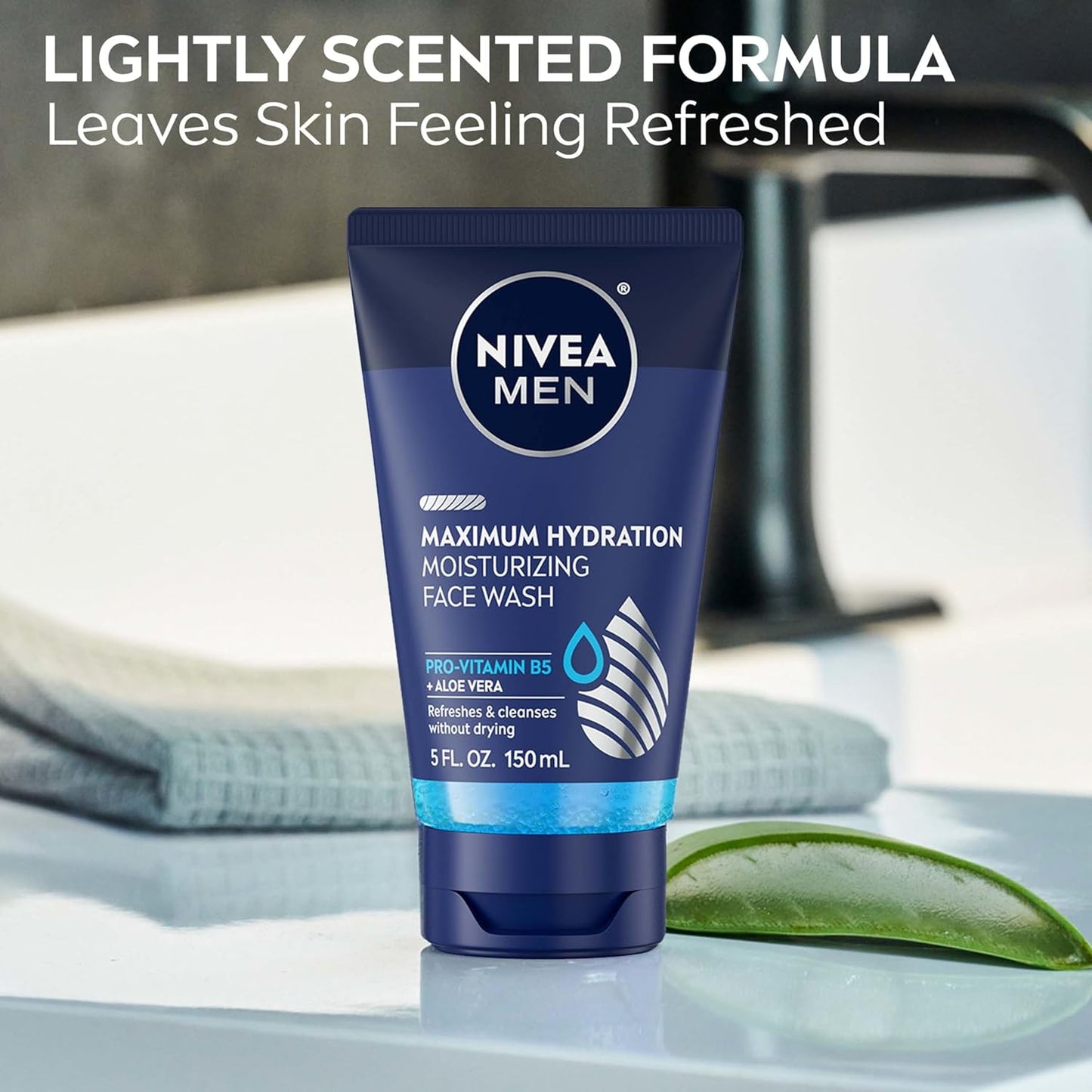 NIVEA_MEN_Maximum_Hydration_Face_Wash,_Face_Wash_with_Provitamin_B5_and_Aloe_Vera,_Refreshes_and_Cleanses_without_Drying,_5_Fl_Oz_Tube