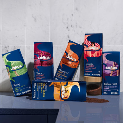 Lavazza_Decaf_Ground_Coffee,_Medium_Roast,_100%_Arabica,_12_oz_Bag_(Pack_of_1)