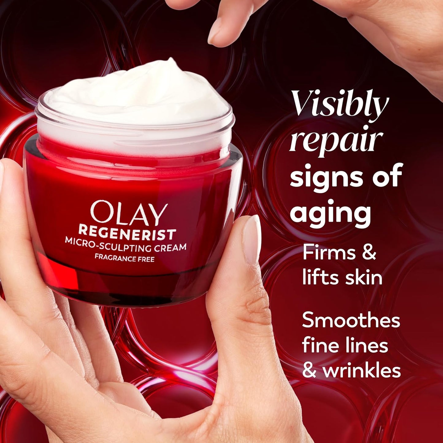 Olay_Face_Moisturizer,_Regenerist_Micro-Sculpting_Cream_for_Women,_Fragrance-Free_-_Anti-Aging,_Anti-Wrinkle,_Firming_Skin_Care_-_Triple_Collagen_Cream,_Peptide,_Hyaluronic_Acid,_Niacinamide,_2.6oz