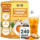 Turmeric Ginger Cinnamon Tea - 240 Tea Bags (Pack of 6)