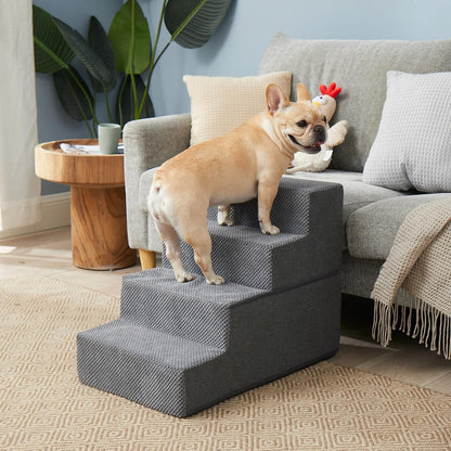 EHEYCIGA_Dog_Stairs_for_Bed_18"_H,_4-Step_Dog_Steps_for_High_Bed,_Pet_Steps_for_Small_Dogs_and_Cats,_Non-Slip_Balanced_Pet_Ramp_Indoor,_Grey