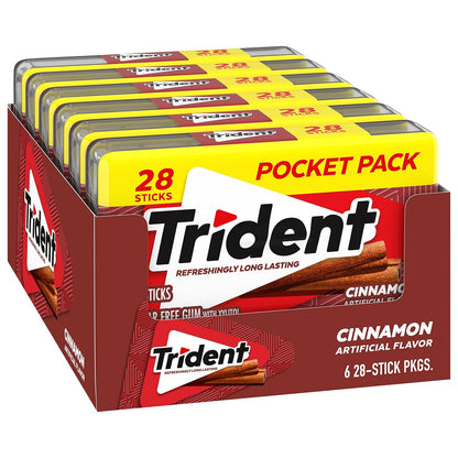 Trident_Cinnamon_Sugar_Free_Chewing_Gum,_6_Pocket_Packs_of_28_Pieces_(168_Total_Pieces)