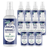 Downy Wrinkle Release Spray Travel Size, All In One Formula, Removes Wrinkles, Static and Odor Eliminator, Light Fresh Scent, 3 Fl Oz, Pack of 12