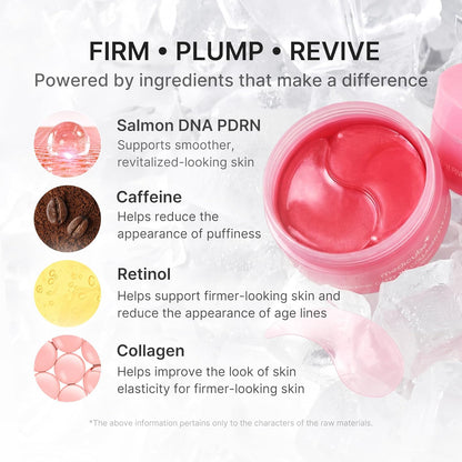medicube_PDRN_Caffeine_Collagen_Eye_Patch_|_Gel_Eye_Patches_for_the_appearance_of_Dark_Circles,_Undereye_Bags_|_Firming,_Age-Defying_Care_with_Retinol,_Collagen_|_Korean_Skincare_|_30_Pairs