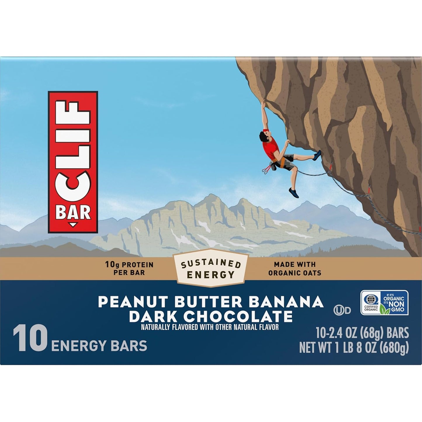 CLIF_BAR_-_Energy_Protein_Bars_-_Peanut_Butter_Banana_with_Dark_Chocolate_-_Made_with_Organic_Oats_-_Energy_Bars_-_Non-GMO_-_(10_Pack)