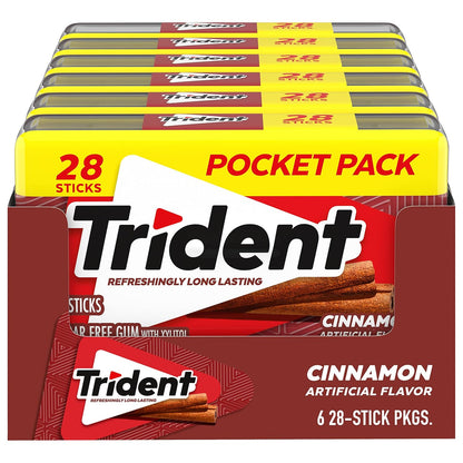 Trident_Cinnamon_Sugar_Free_Chewing_Gum,_6_Pocket_Packs_of_28_Pieces_(168_Total_Pieces)