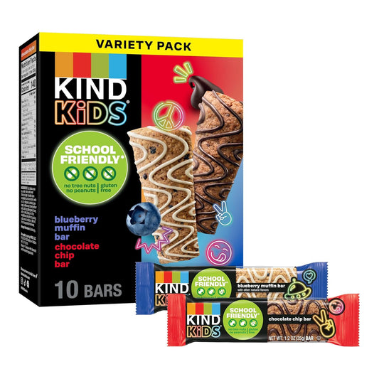 KIND_Kids_School_Friendly_Blueberry_Muffin_and_Chocolate_Chip_Oat_Bars_Variety_Pack,_Tree_Nut_and_Peanut_Free,_Gluten_Free,_Made_With_Whole_Grain_Oats,_5g_Protein,_10_Count