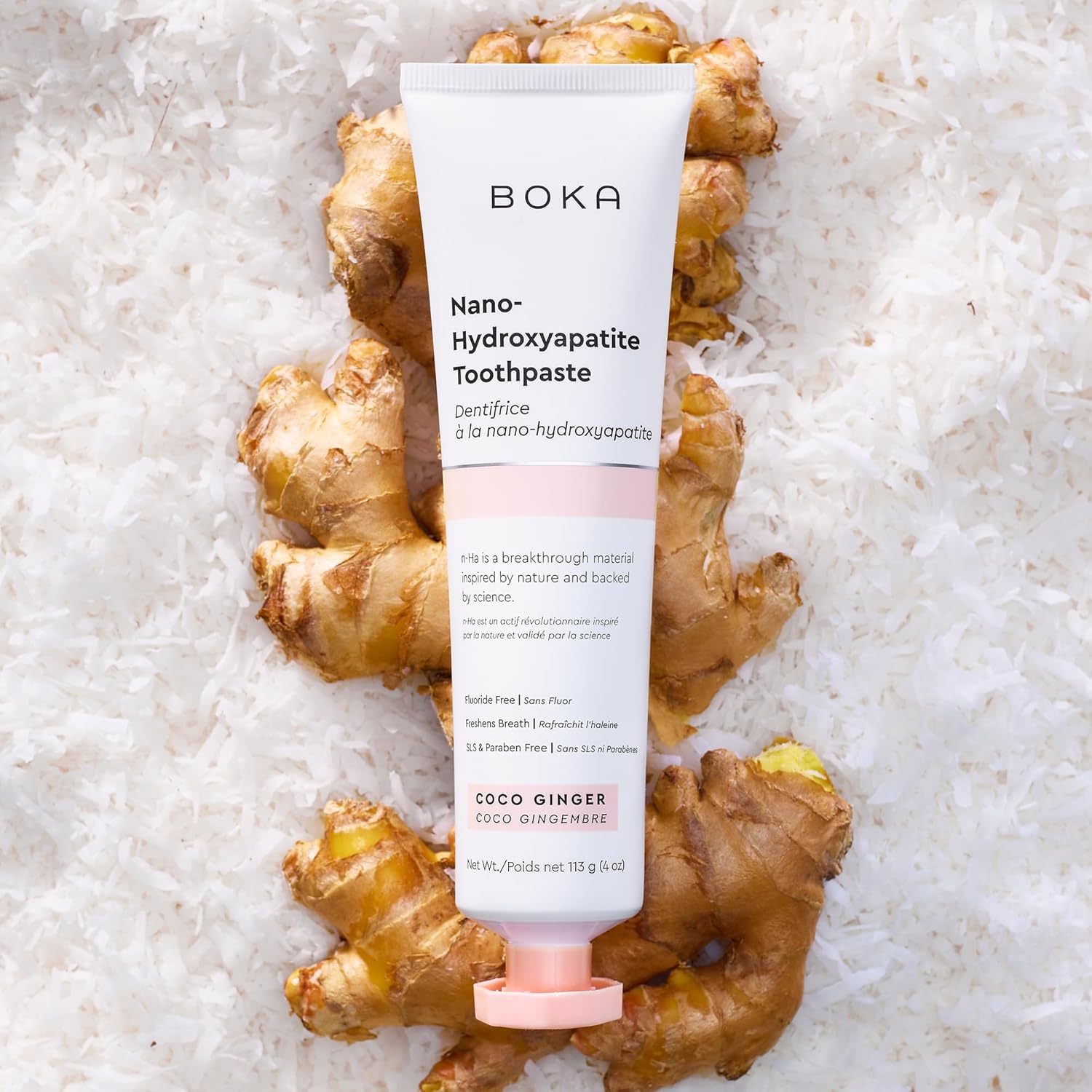 Boka_Fluoride_Free_Toothpaste,_Nano_Hydroxyapatite_Toothpaste,_Appropriate_for_Sensitive_Teeth_-_for_Adult_Oral_Care_-_Coco_Ginger_Flavor,_4_Fl_Oz_1Pk