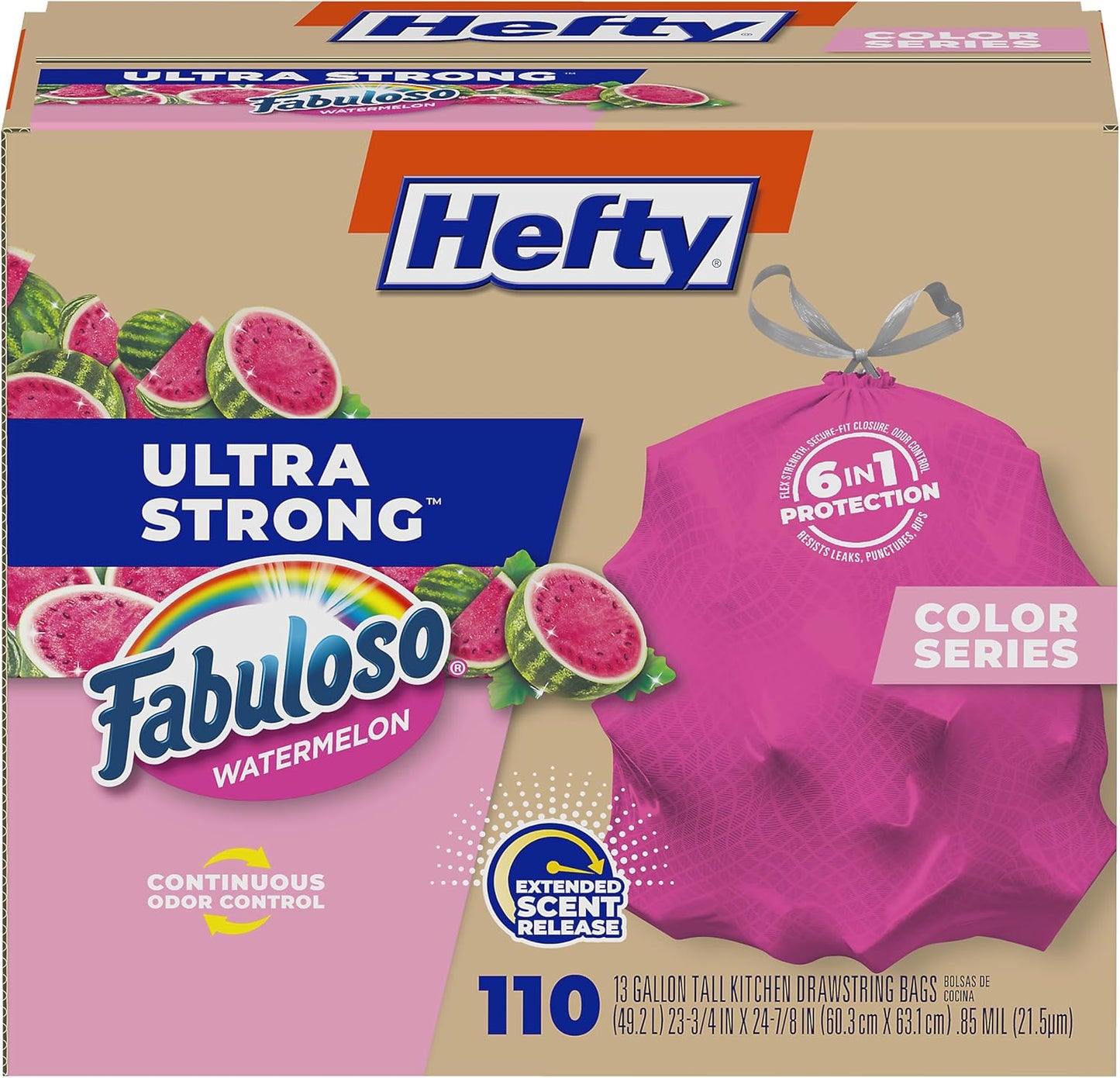 Hefty_Ultra_Strong_13_Gallon_Trash_Bags,_Tall_Kitchen_Trash_Bags_13_Gallon_Size,_Resist_Leaks,_Punctures,_and_Rips,_Continuous_Odor_Control,_Pink,_Fabuloso_Watermelon_Scent,_110_Bags