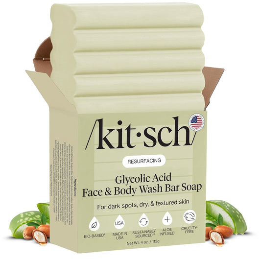 Kitsch_Glycolic_Acid_Face_&_Body_Wash_Bar_–_Resurfacing_Bar_Soap_with_Shea_Butter_for_Smoother,_Brighter_Skin_–_Gentle_Soap_&_Body_Wash_Women_&_Men_Love_–_Cucumber_&_Eucalyptus_Scent_Bath_Soap_-_4_oz