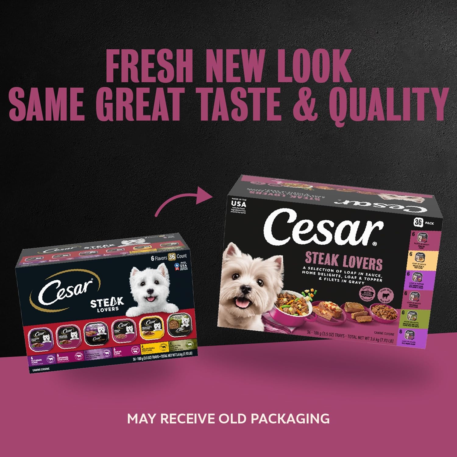 Cesar_Adult_Wet_Dog_Food_Steak_Lovers_Variety_Pack_with_Real_Meat,_3.5_oz._Easy_Peel_Trays,_36_Count_(Pack_of_1)