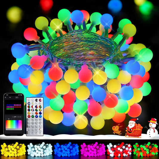 2025_New_46ft_Smart_Color_Changing_Globe_Christmas_Tree_Lights_|_100_LED_RGB_LED_String_Lights_App_Control_with_Remote_&_Timer_|_Fairy_Light_Plug_in_Waterproof_Christmas_Decor_Indoor_Outdoor_Bedroom