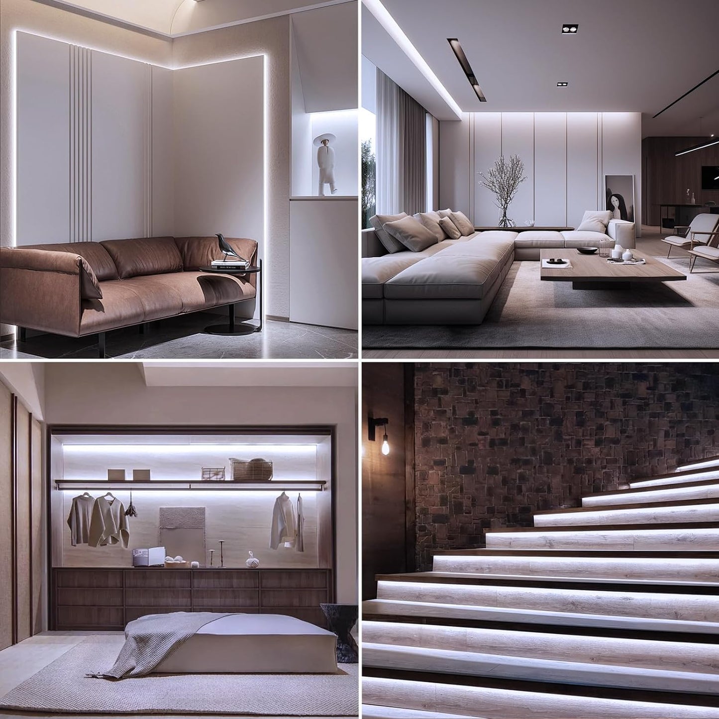 echosari_2_PCS_Strip_Lights_Battery_Operated,_9.8Ft/16.4ft_Strip_Lights_Self-Adhesive_with_Remote_Timer,_Flexible_Cuttable_Light_Strip_for_Bedroom_TV_Boat_Kitchen_Cupboard_Decor_(Cool_White/Warm_White)