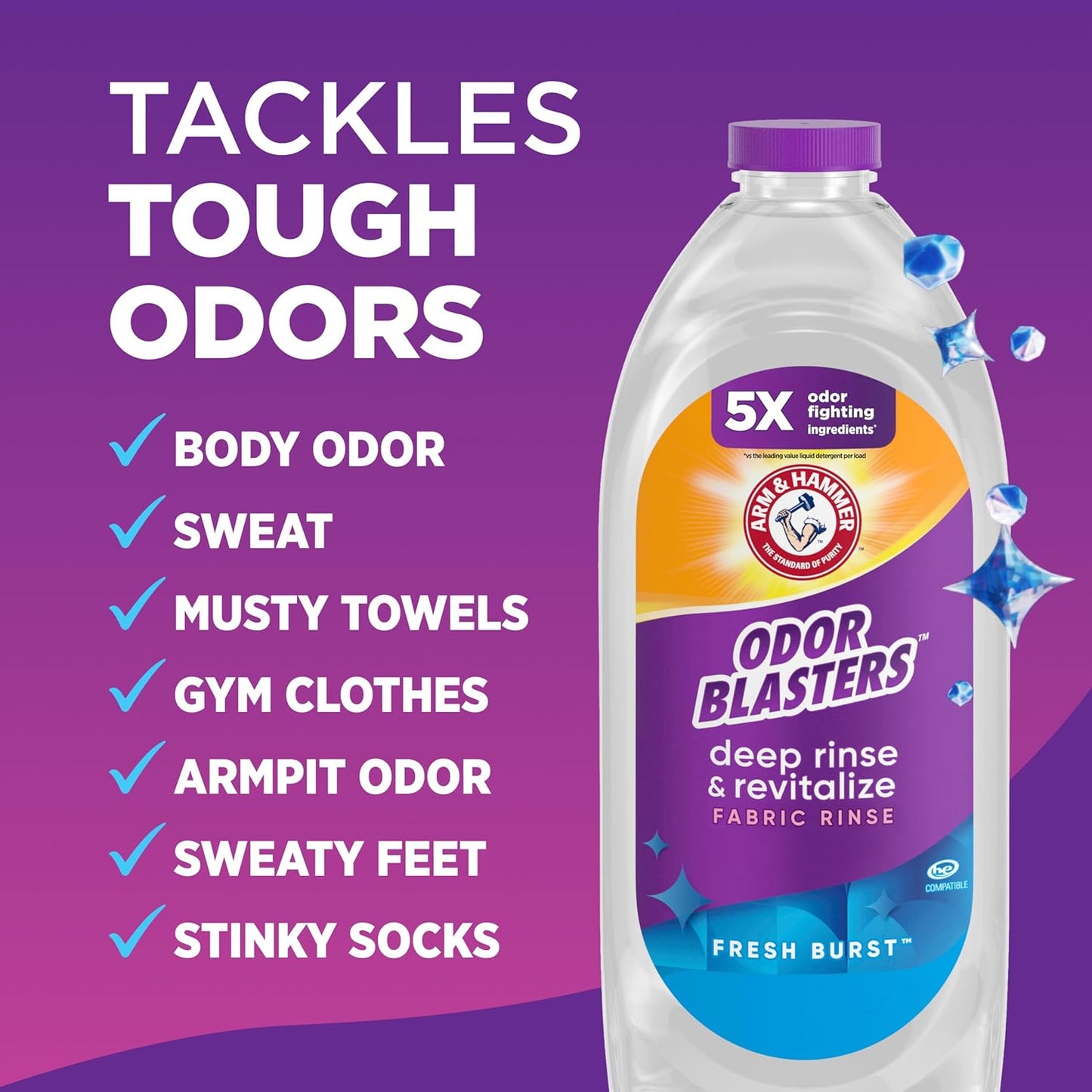 ARM_&_HAMMER_Odor_Blasters_Deep_Rinse_and_Revitalize_Fabric_Rinse,_Laundry_Additive,_Eliminates_Sweat_and_Musty_Odors,_Fresh_Burst_Scent,_50_fl_oz
