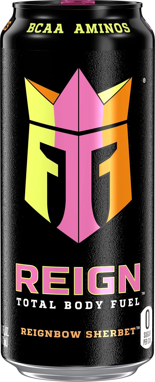 REIGN_Total_Body_Fuel,_Reignbow_Sherbet,_Fitness_&_Performance_Drink,_16_Fl_Oz_(Pack_of_12)