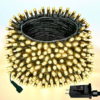 Upgraded_75.8_FT_200_LED_Christmas_String_Lights_Outdoor/Indoor,_Timer_&_Memory_Function_&_8_Modes,_Extendable_Green_Wire_Waterproof_Fairy_String_Lights_for_Xmas_Tree_Holiday_Party_Garden_(Warm_White)