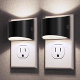 DORESshop LED Night Light[2 Pack], Night Lights Plug into Wall, 3 Level Brightness Adjustable Plug in Night Light, Dusk to Dawn Sensor, Nightlights for Adults, Bedroom, Bathroom, Hallway