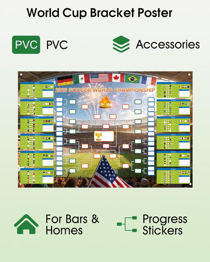 GAMSOD_2026_World_Cup_Schedule_Poster_–_39x59_Inches_Tournament_Bracket_Wall_Chart_with_Reusable_National_Flags_Sticker&_Hooks,_DIY_Predict_Game_Results,_Great_Soccer_Fan_Gift_for_Game_Day_Party