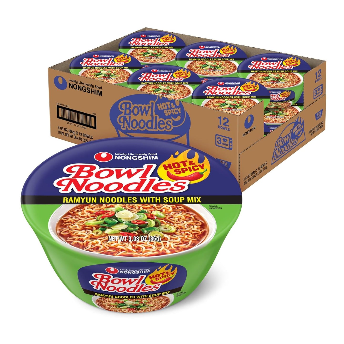 Nongshim_Ramen_Noodles,_Gourmet_Instant_Ramen_bowl,_Premium_Microwavable_Noodle_Soup,_Hot_&_Spicy,_3.03_Ounce_(Pack_of_12)