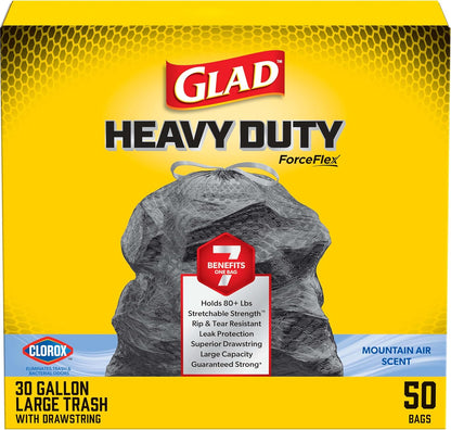 Glad_ForceFlex_Heavy_Duty_Trash_Bags_With_Clorox,_Mountain_Air,_30_Gal,_50_Ct_(Package_May_Vary)