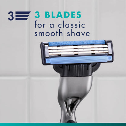 Gillette_Mach3_Shaving_Razor_for_Men,_1_Razor_Gillette_3-Blade_Handle_for_Men’s_Grooming,_10_Razor_Blade_Refills,_Lubrication_Strip