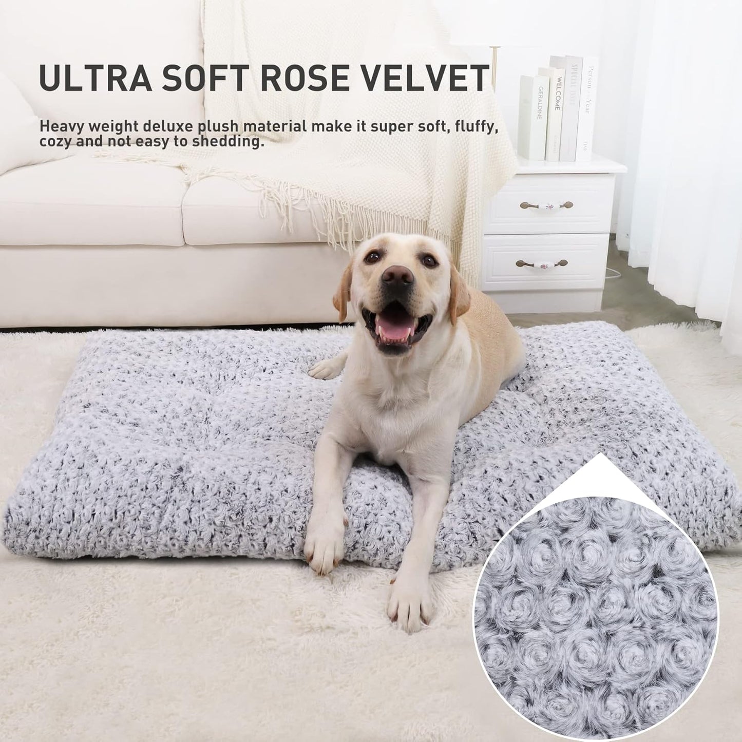 KSIIA_Washable_Dog_Bed_Deluxe_Plush_Dog_Crate_Beds_Comfy_Kennel_Pad_Anti-Slip_Pet_Sleeping_Mat_for_Large,_Jumbo,_Medium,_Small_Dogs_Breeds,_35"_x_23",_Gray