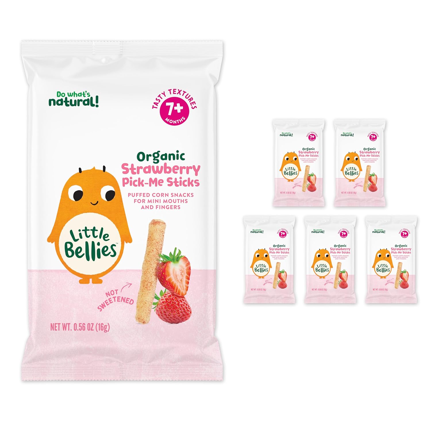 Little_Bellies_Organic_Strawberry_Pick-Me_Sticks_Baby_Snack_(Pack_of_5_x_0.56_oz_Individual_Packs)