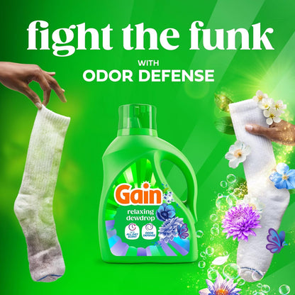 Gain_Liquid_Laundry_Detergent,_With_Odor_Defense,_Relaxing_Dewdrop_Scent,_Laundry_Soap_For_HE_Washing_Machines,_132_fl_oz,_100_Loads_(Packaging_May_Vary)
