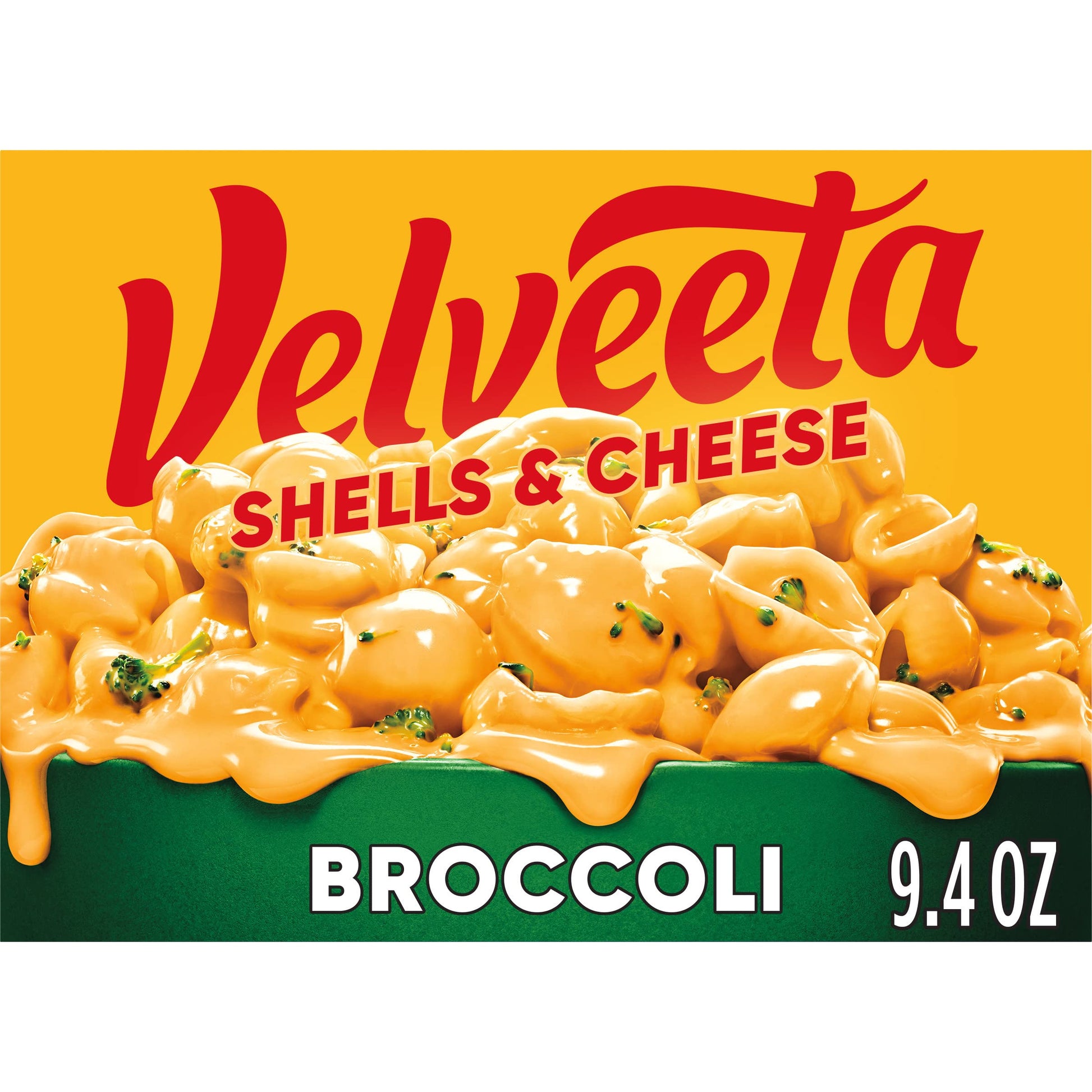Velveeta Shells &amp;amp; Cheese Broccoli with Shell Pasta, Cheese Sauce &amp;amp; Broccoli Florets, 9.4 oz Box