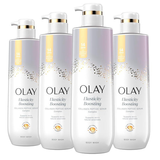 Olay_Body_Wash_for_Women,_Elasticity_Boosting,_Collagen_Peptide_Serum_Complex,_Renews_Moisture,_Free_of_Parabens_&_Phthalates,_Vitamin_B3_Lameller_Technology,_For_All_Skin_Types,_20_fl_oz_(Pack_of_4)