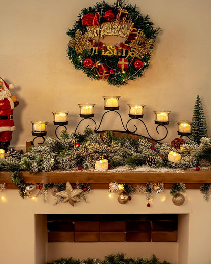 Homemory_12Pcs_Timer_Tea_Lights,_Flameless_Flickering_Auto_Tea_Lights_Battery_Operated,_Auto-On_6_Hours_and_Off_18_Hours_Everyday,_Batteries_Included,_Long-Lasting,_White_Base,_No_Remote